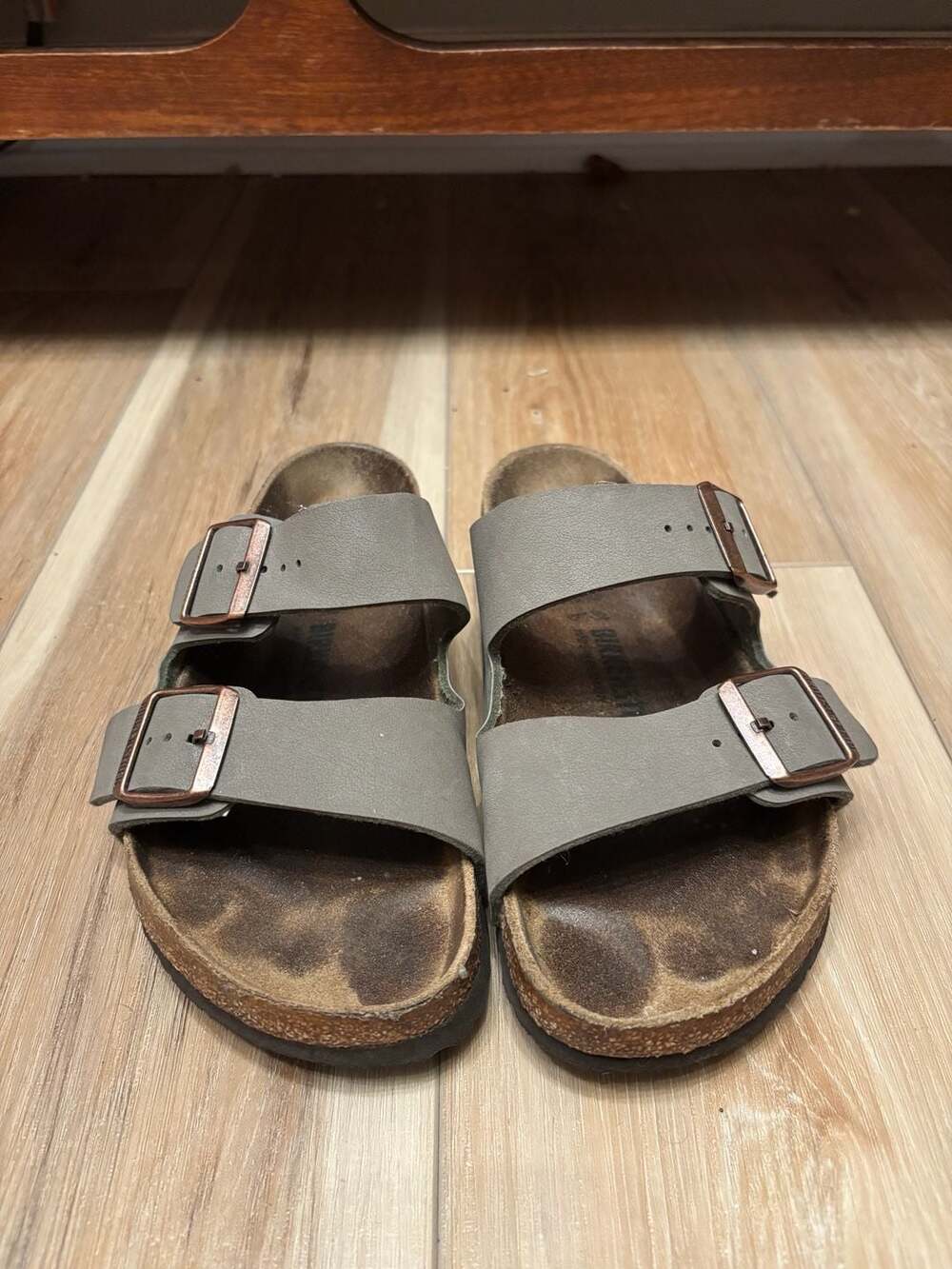 Birkenstock Arizona Birkibuc Sandals Size 39 Gray